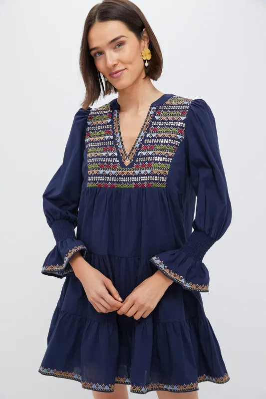 Navy Embroidered Sequin Kenzo Dress sold by Tuckernuck