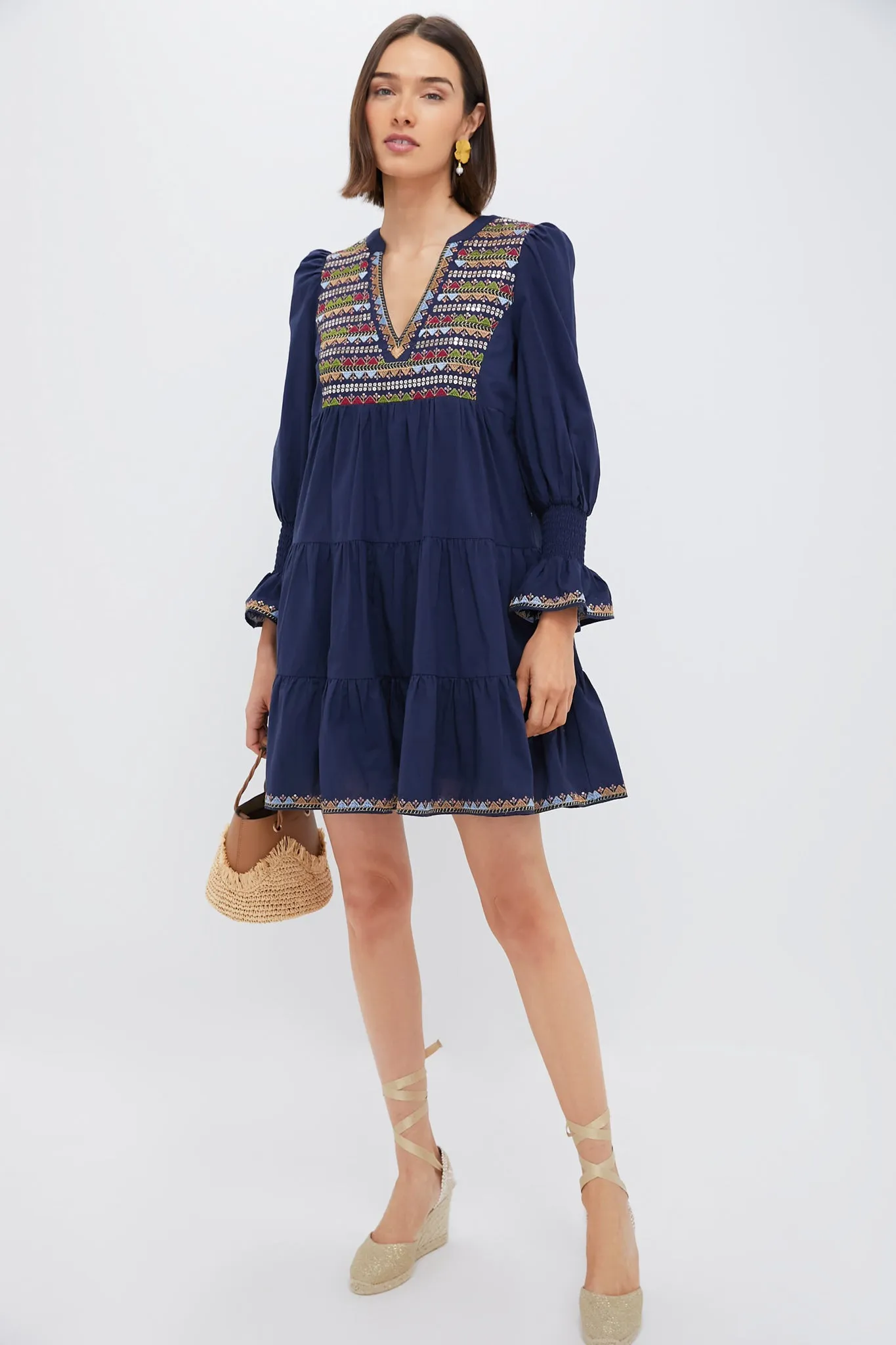 Navy Embroidered Sequin Kenzo Dress sold by Tuckernuck product image thumbnail 2