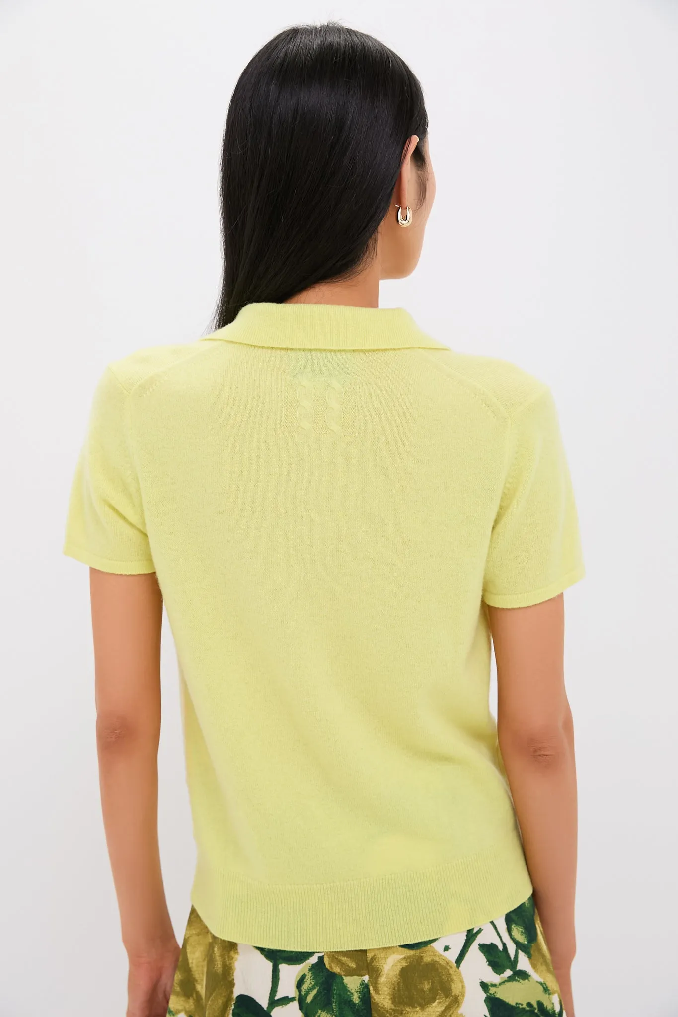 Citron Cashmere Short Sleeve Polo sold by Tuckernuck product image thumbnail 4