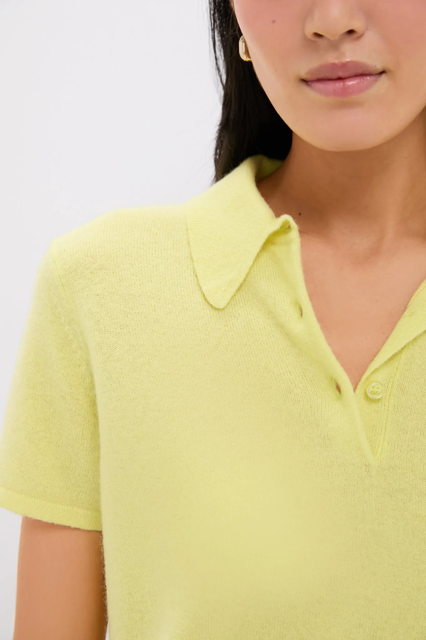 Citron Cashmere Short Sleeve Polo sold by Tuckernuck product image thumbnail 5