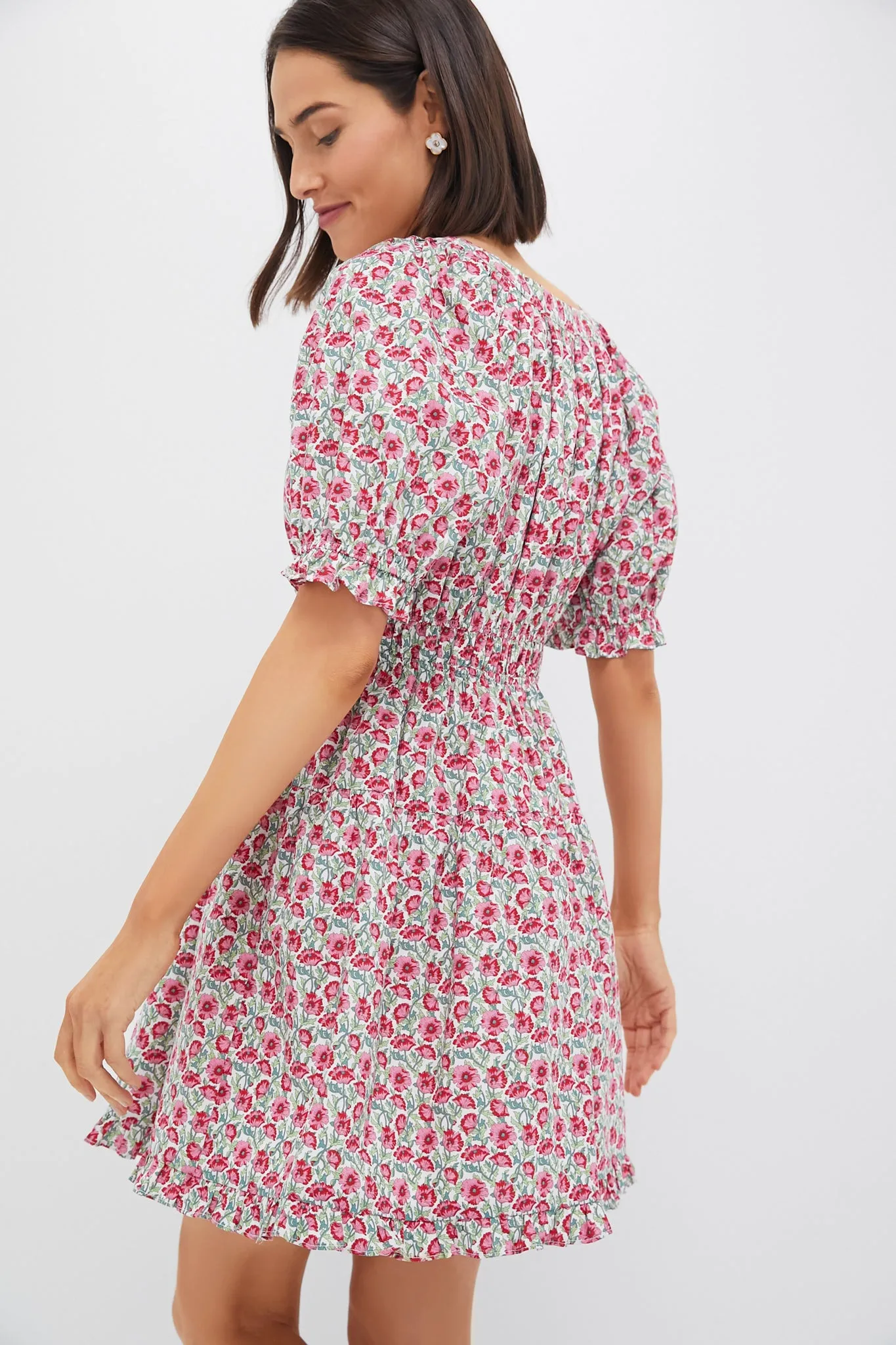 Red Dahlia Floral Dorothy Mini Dress sold by Tuckernuck product image thumbnail 4