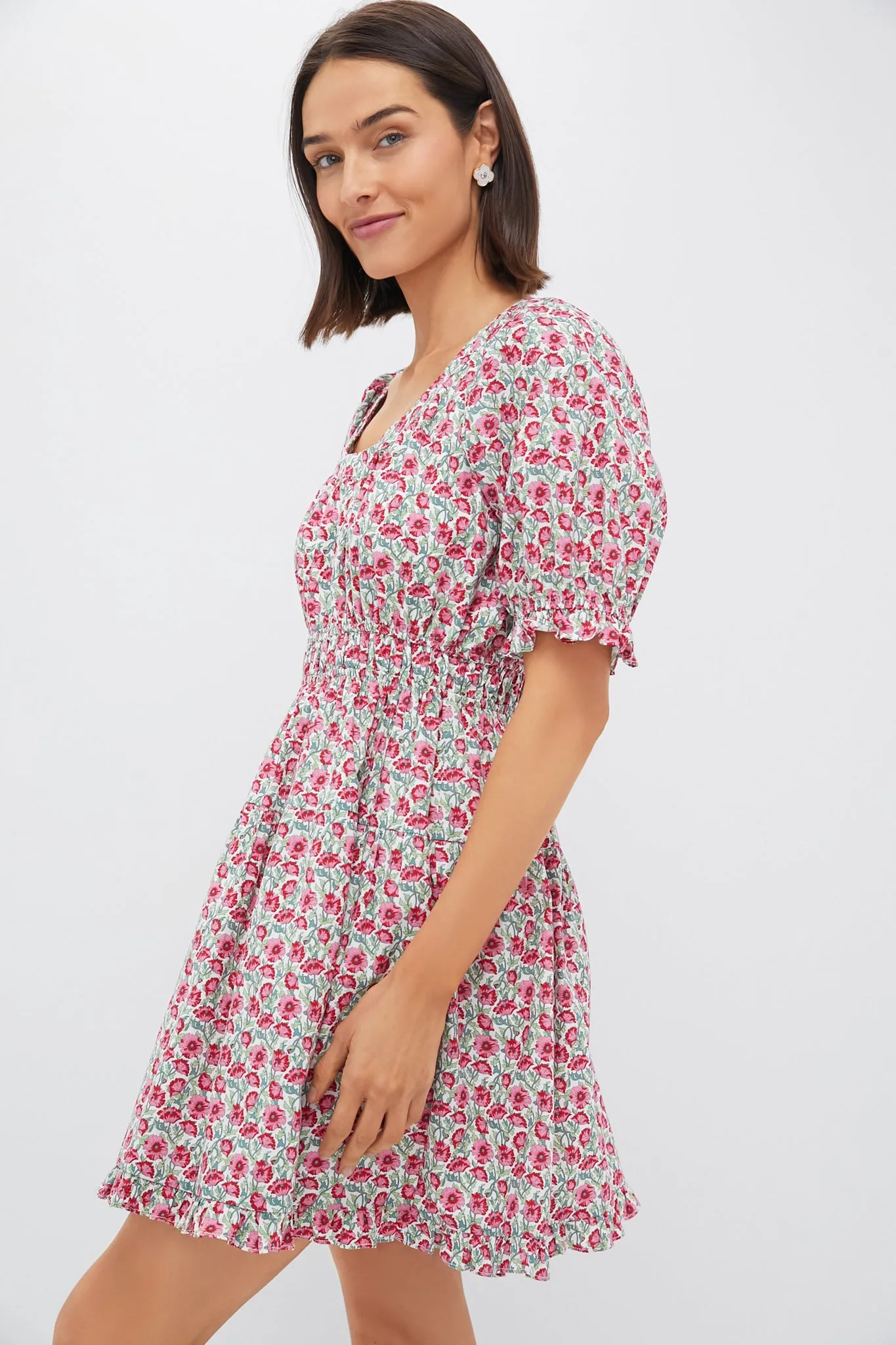 Red Dahlia Floral Dorothy Mini Dress sold by Tuckernuck product image thumbnail 3
