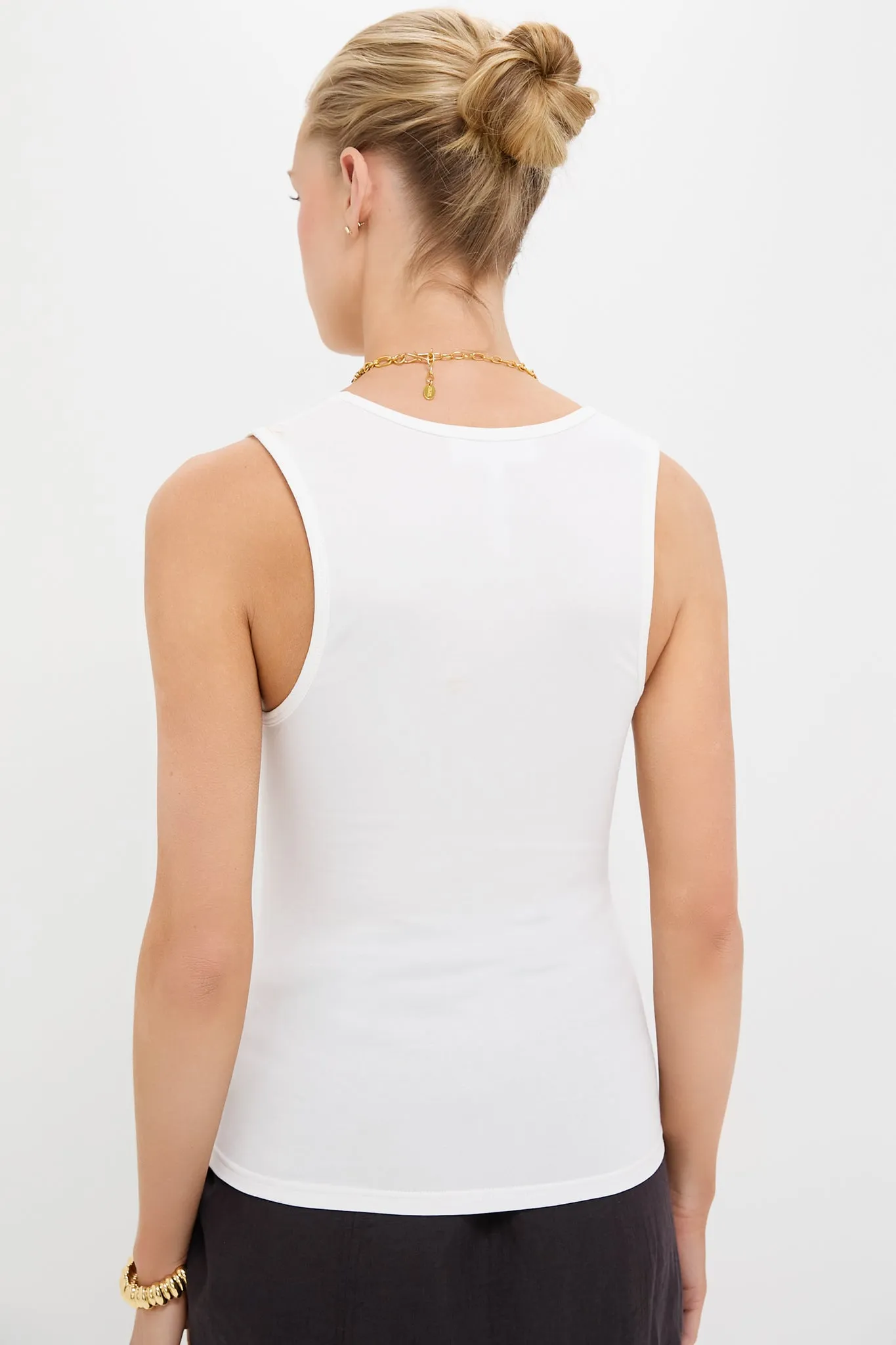 Cream Uri Low-Cut Tank sold by Tuckernuck product image thumbnail 4