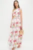 White & Coral Floral Sophia Maxi Dress sold by Tuckernuck