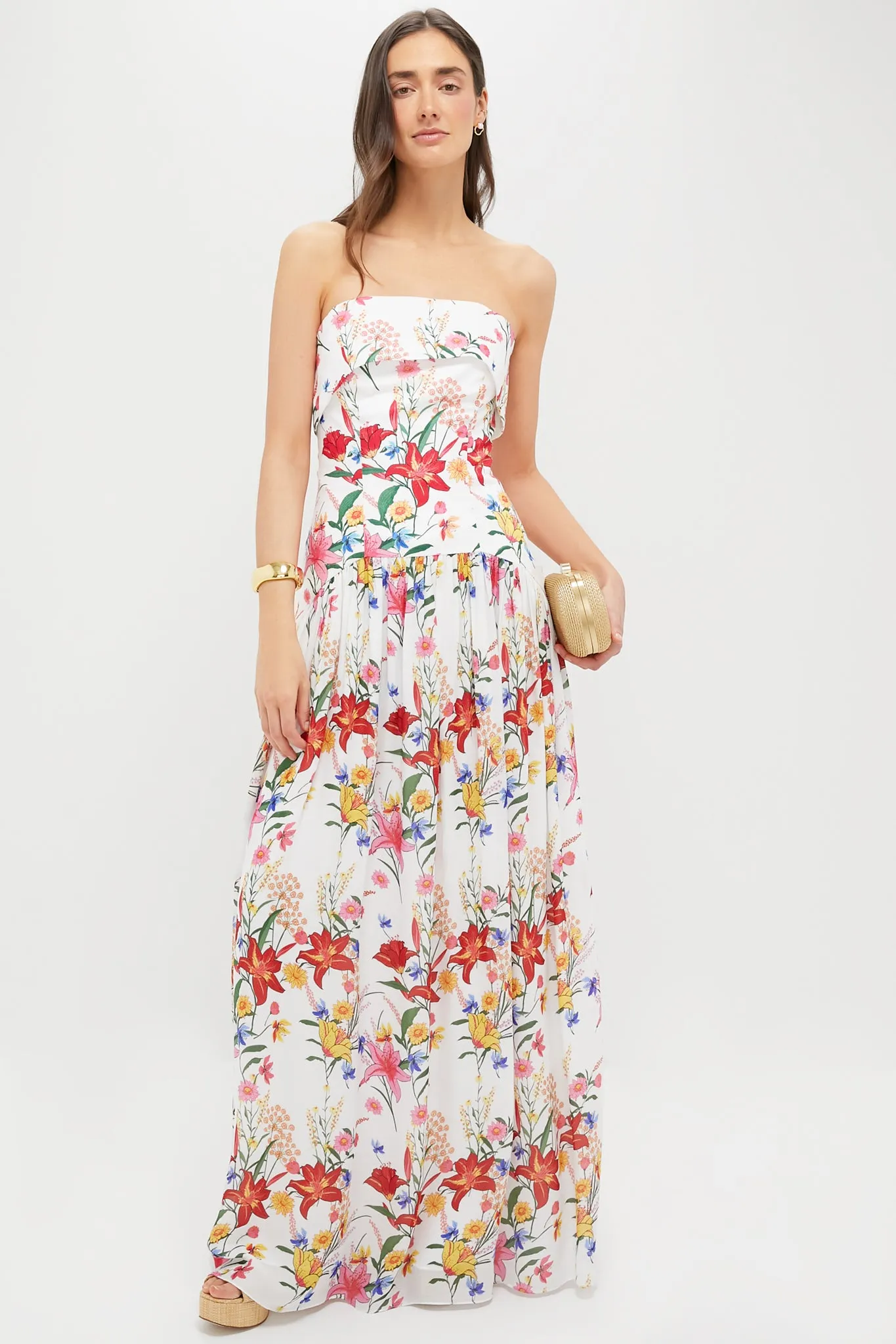 White and Color Floral Meghan Maxi Dress sold by Tuckernuck product image thumbnail 2