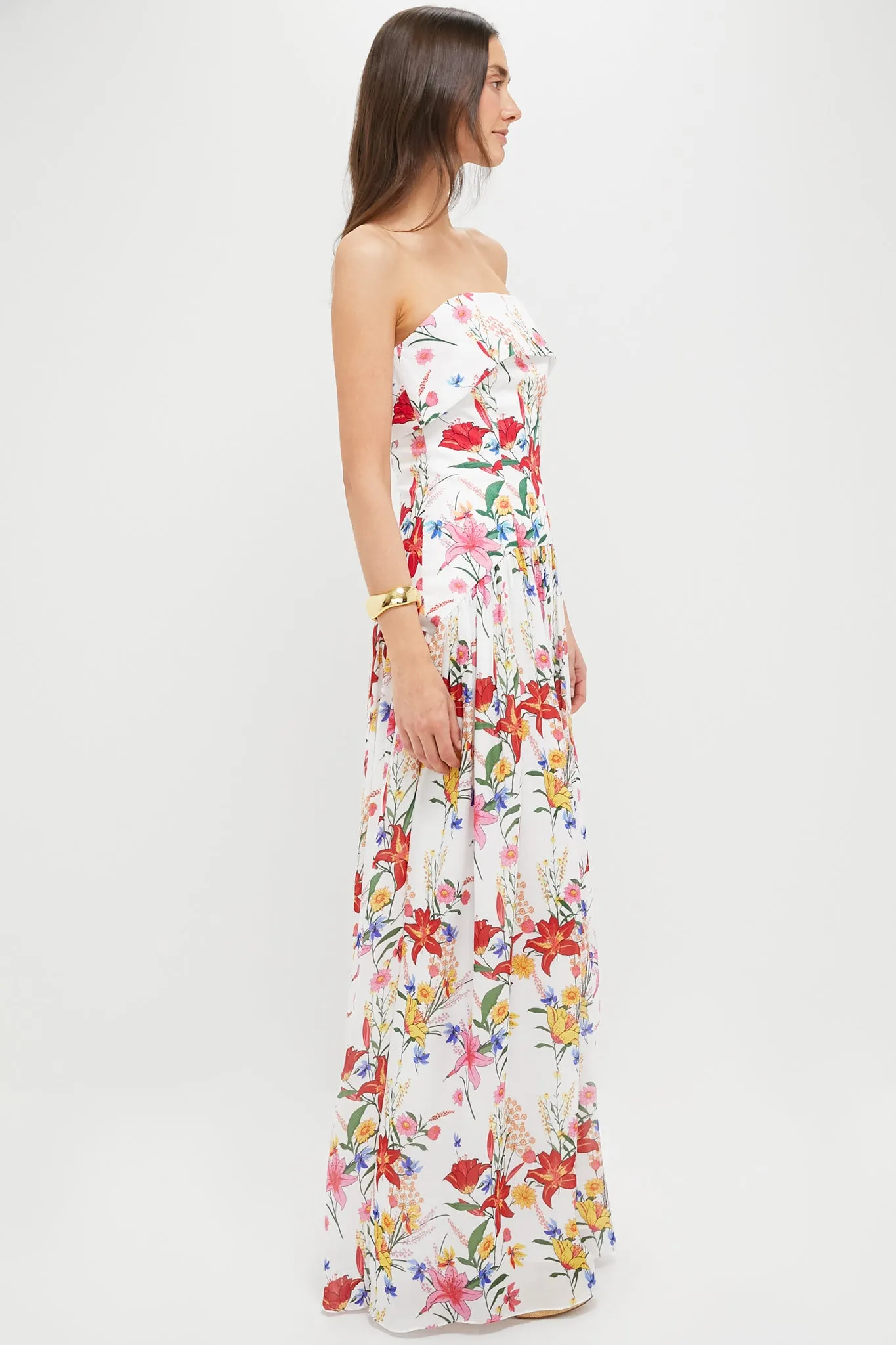 White and Color Floral Meghan Maxi Dress sold by Tuckernuck product image thumbnail 3
