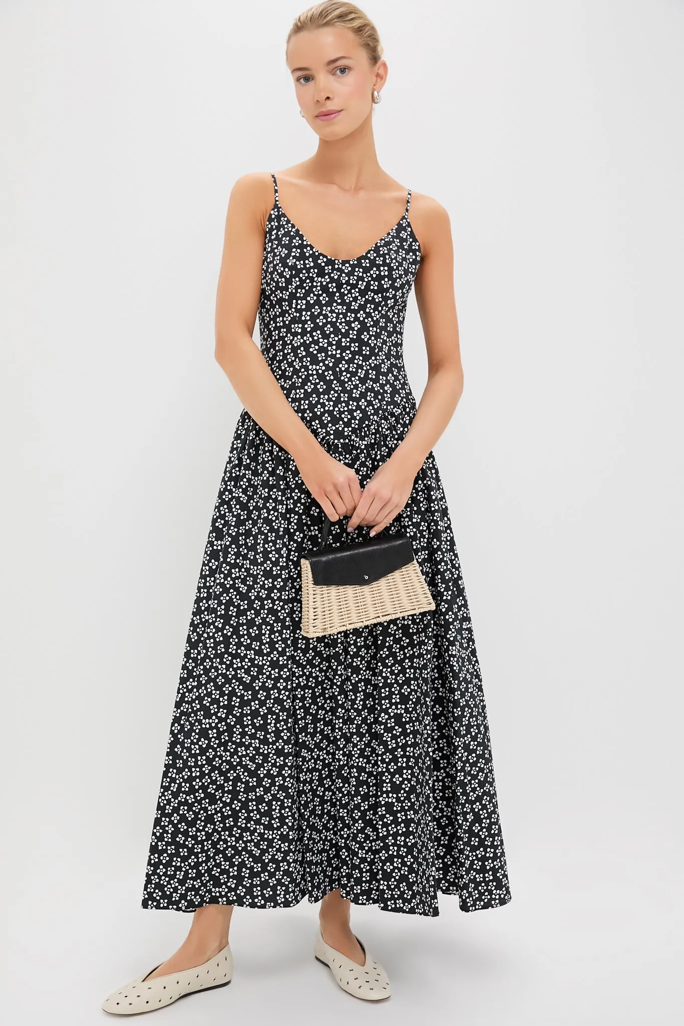 Black Woodblock Floral Dena Dress sold by Tuckernuck product image thumbnail 2