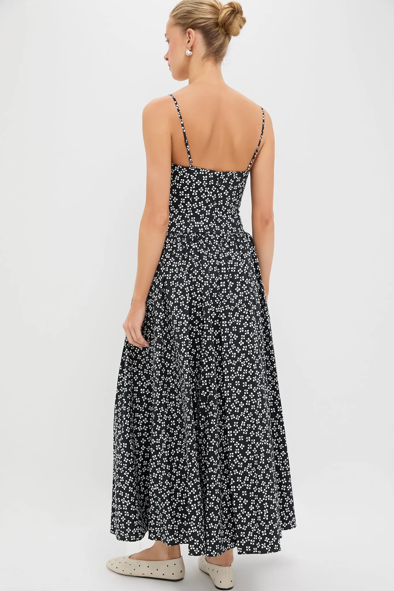 Black Woodblock Floral Dena Dress sold by Tuckernuck product image thumbnail 4