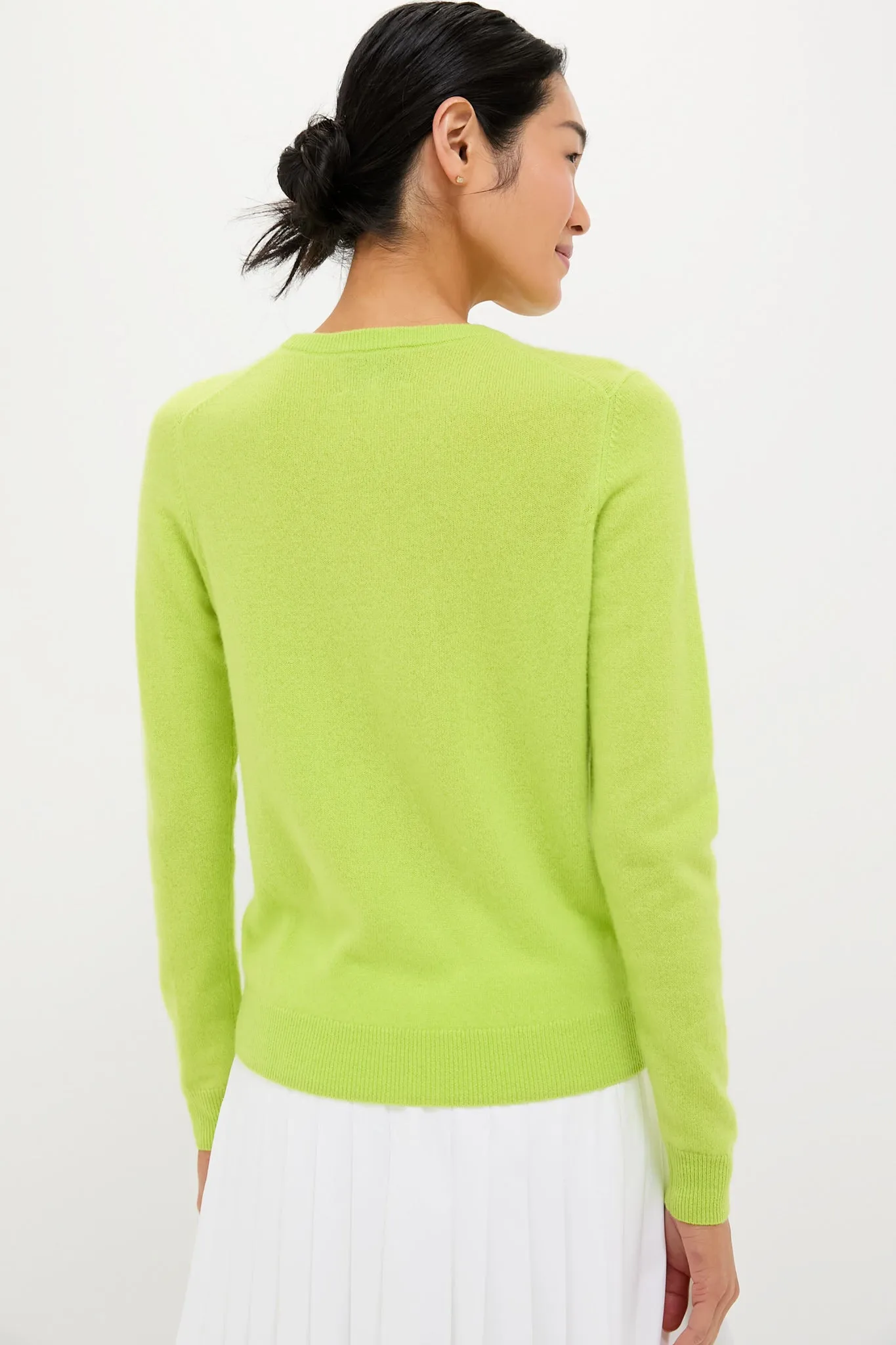 Lime Green Cashmere Crewneck Sweater sold by Tuckernuck product image thumbnail 4
