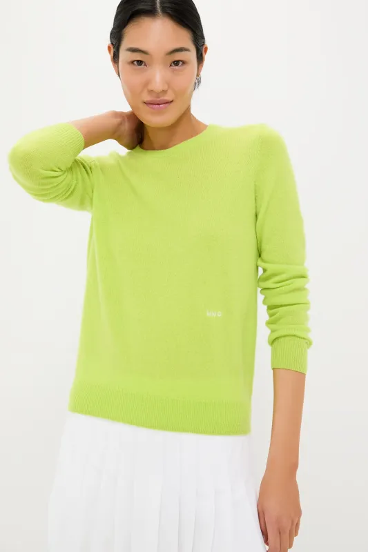 Lime Green Cashmere Crewneck Sweater sold by Tuckernuck