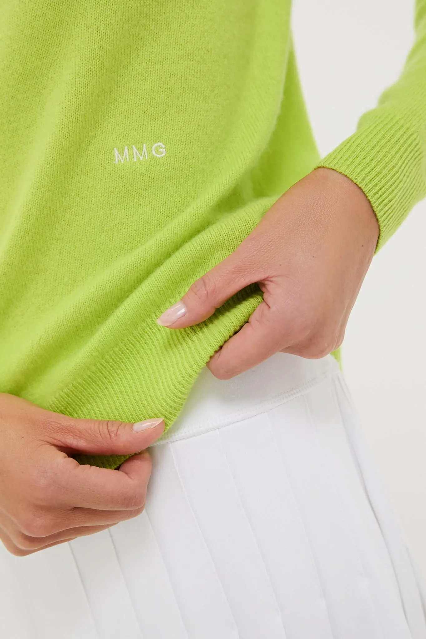 Lime Green Cashmere Crewneck Sweater sold by Tuckernuck product image thumbnail 5