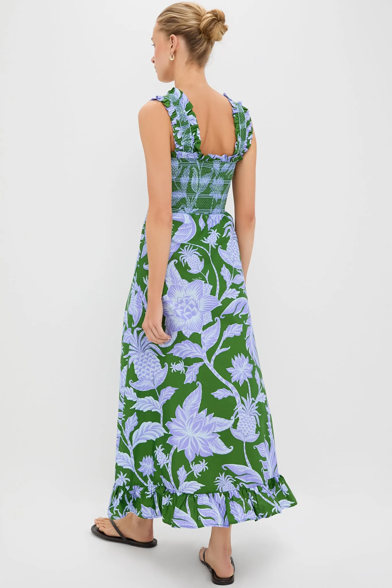 Tropical Swing Green Sleeveless Midi Dress sold by Tuckernuck product image thumbnail 4