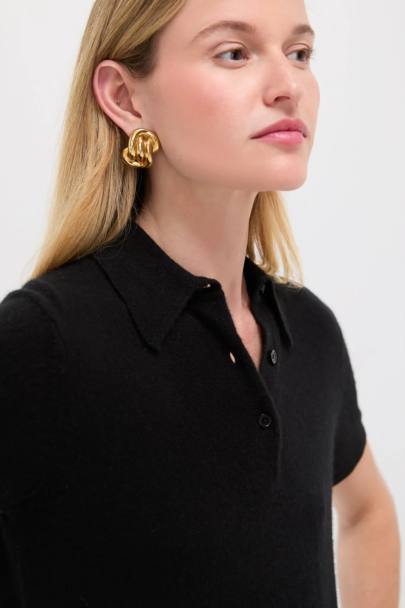 Black Cashmere Short Sleeve Polo sold by Tuckernuck product image thumbnail 5