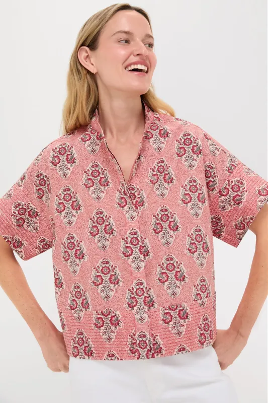 Scarlet Sonata Trapunto Stitch Sofia Shirt sold by Tuckernuck