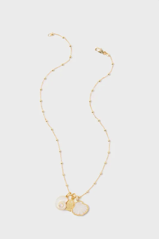 Gold Mini Fish Trio Necklace sold by Tuckernuck