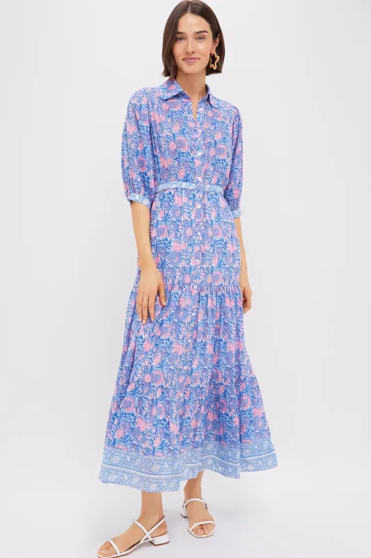 Blue Pink Printed Blair Maxi Dress sold by Tuckernuck