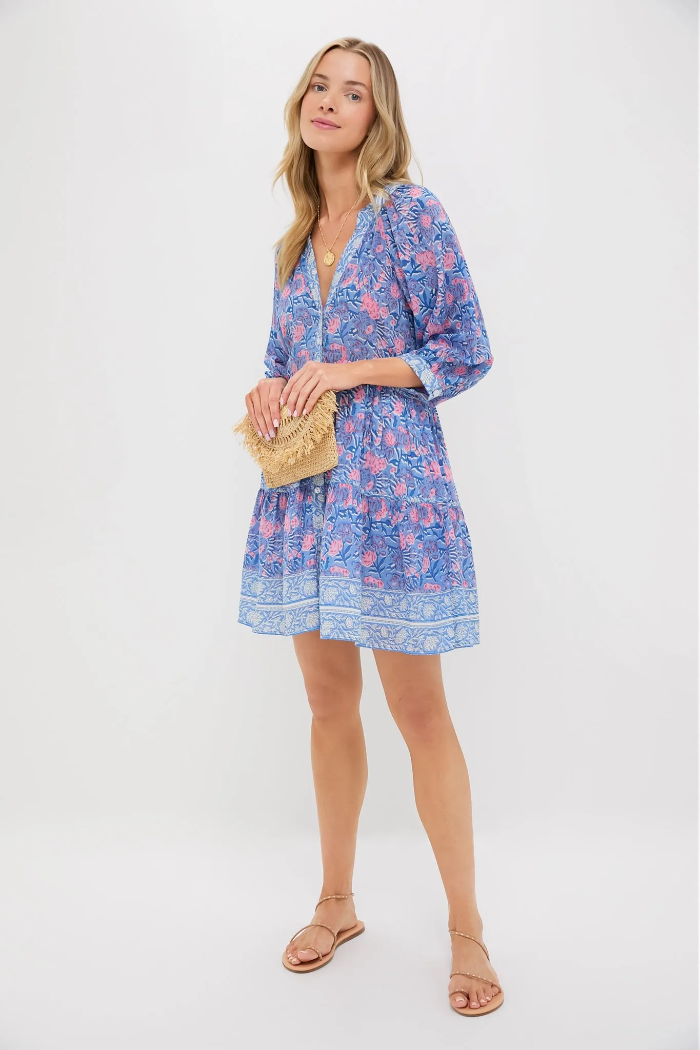 Blue Pink Printed Clara Mini Dress sold by Tuckernuck product image thumbnail 2