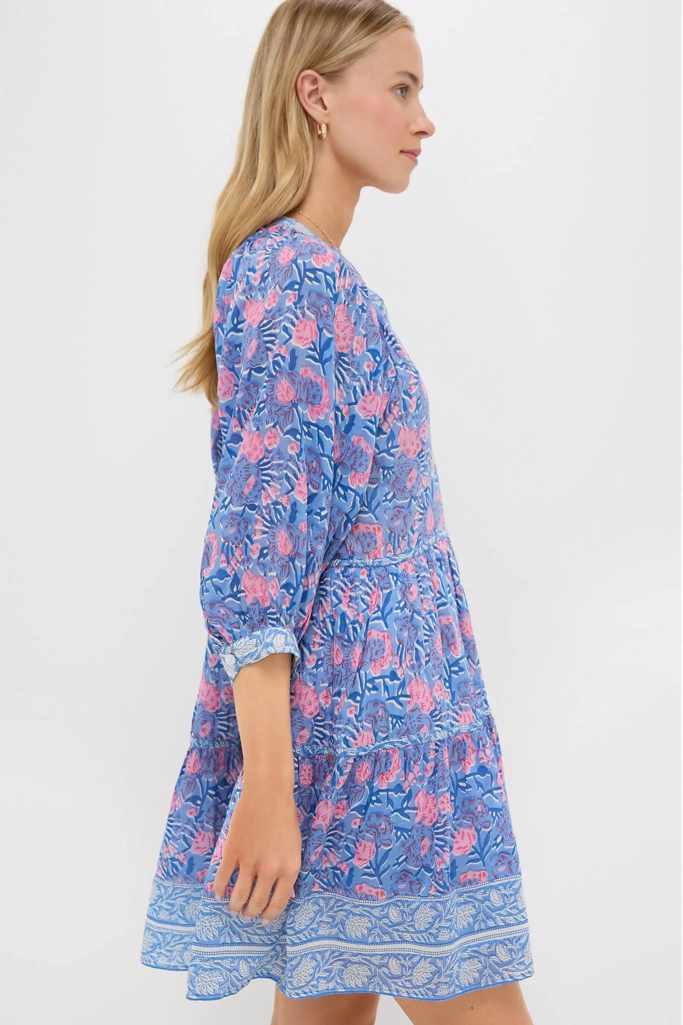 Blue Pink Printed Clara Mini Dress sold by Tuckernuck product image thumbnail 3