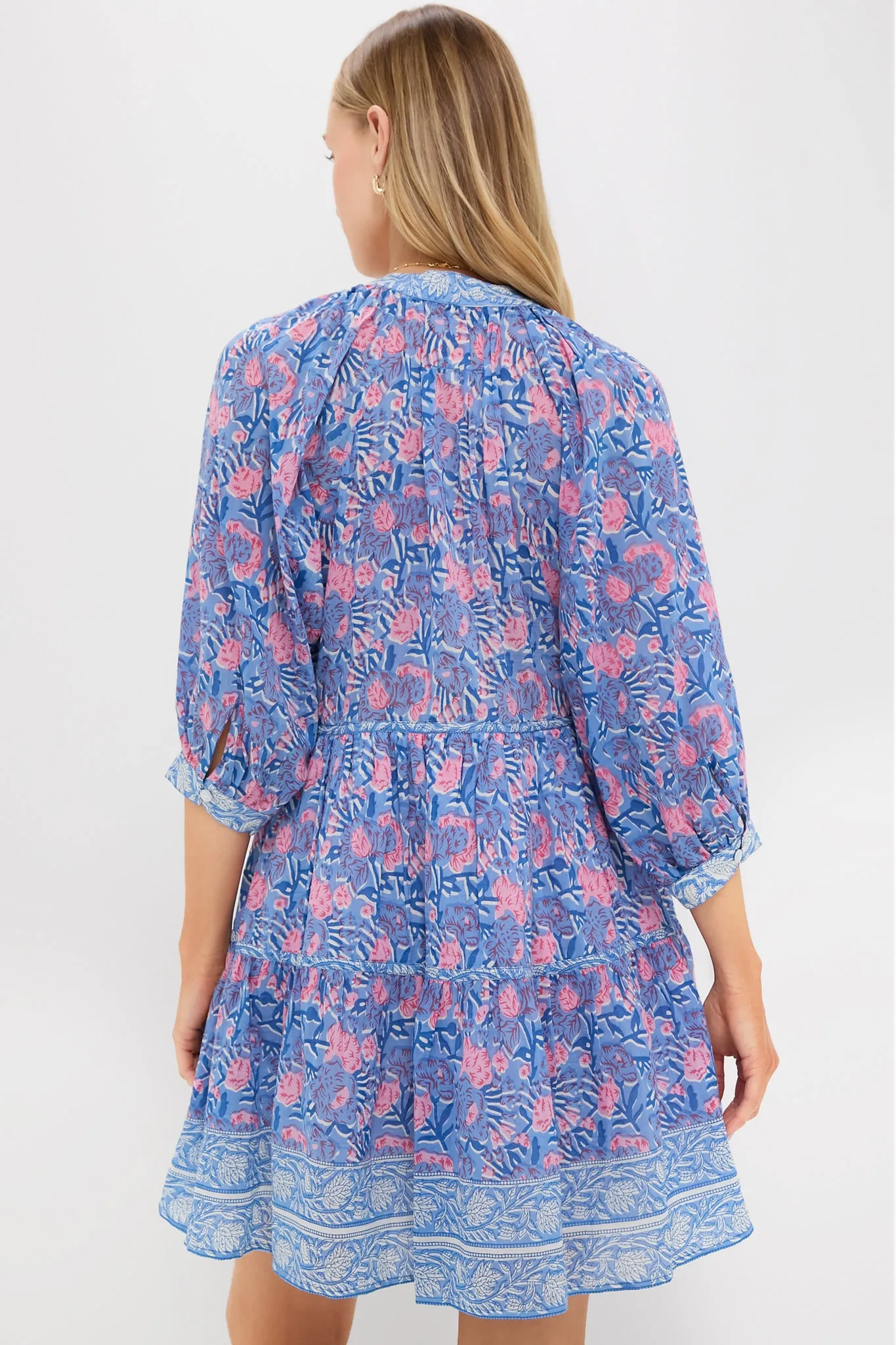 Blue Pink Printed Clara Mini Dress sold by Tuckernuck product image thumbnail 4