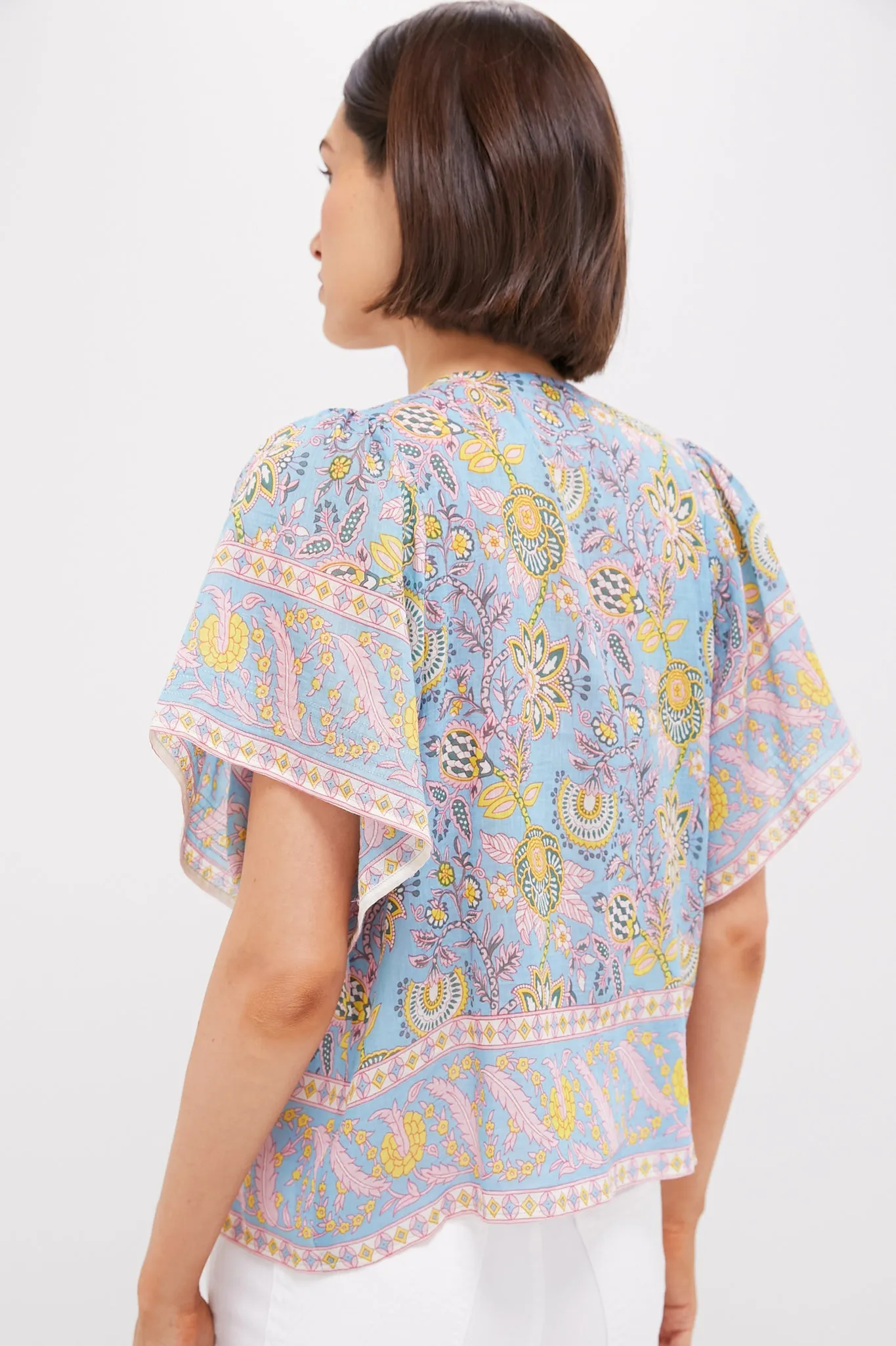 Blue Yellow Printed Angel Top sold by Tuckernuck product image thumbnail 4