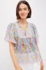 Blue Yellow Printed Angel Top sold by Tuckernuck