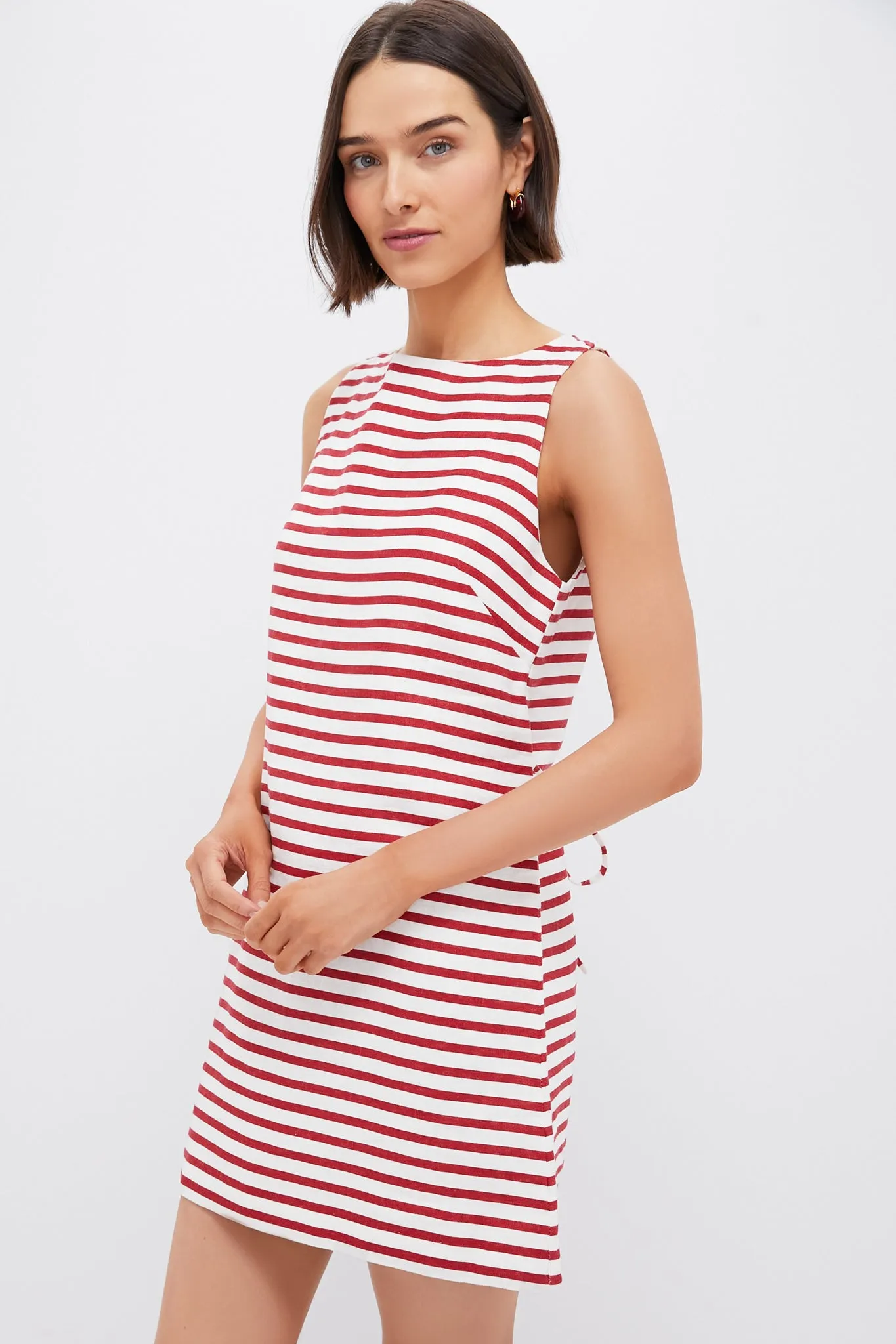 Red Breton Stripe Kelly Mini Dress sold by Tuckernuck product image thumbnail 3