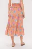 Orange Multi Floral Smocked Odette Maxi Skirt sold by Tuckernuck