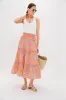 Orange Multi Floral Smocked Odette Maxi Skirt sold by Tuckernuck