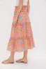 Orange Multi Floral Smocked Odette Maxi Skirt sold by Tuckernuck