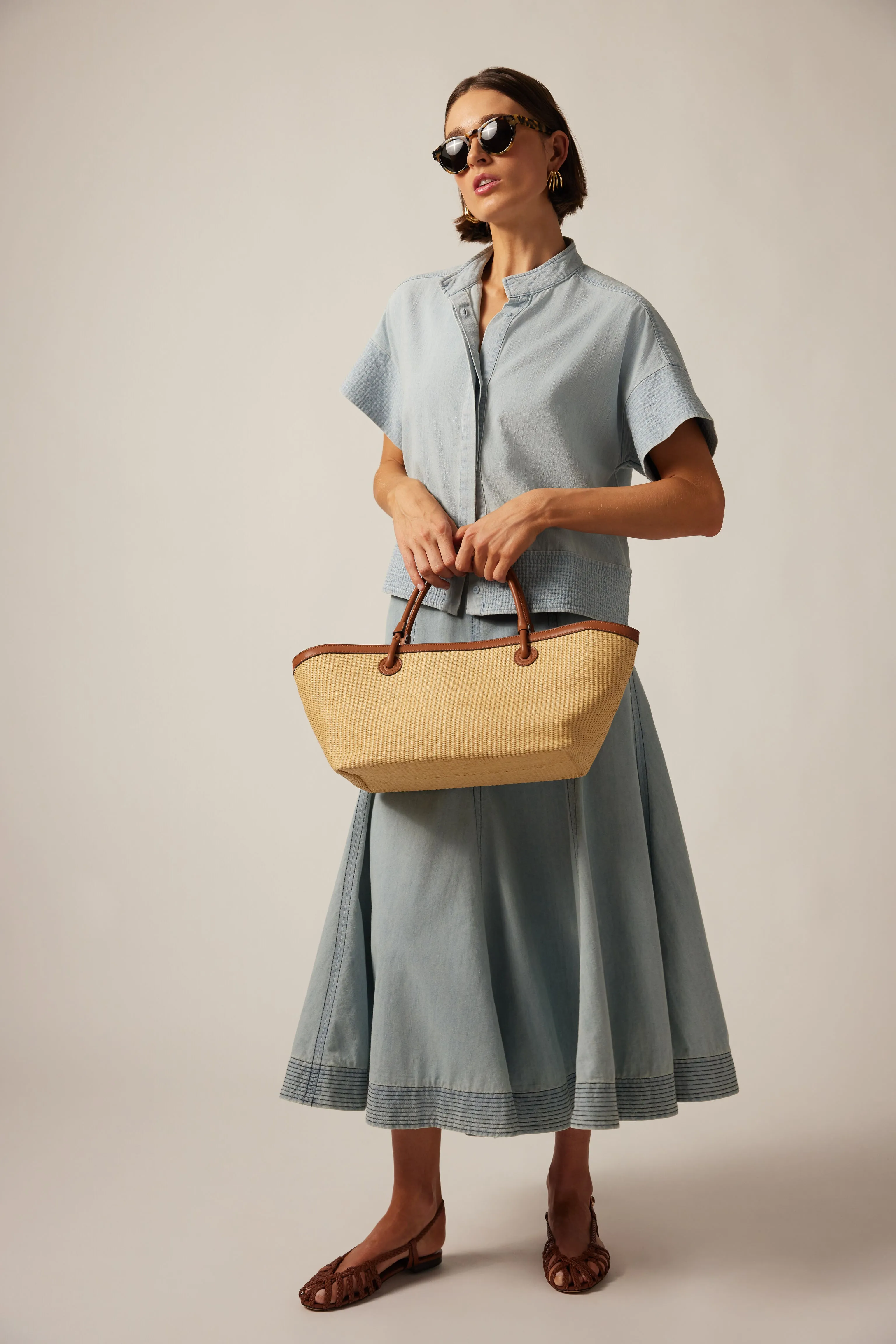 Light Wash Denim Brynn Skirt sold by Tuckernuck product image thumbnail 2