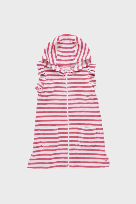 Rapture Rose Stripe Terry Coverup sold by Tuckernuck