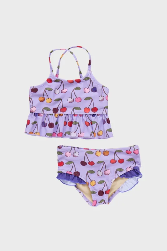 Lavender Cherry Joy Tankini sold by Tuckernuck