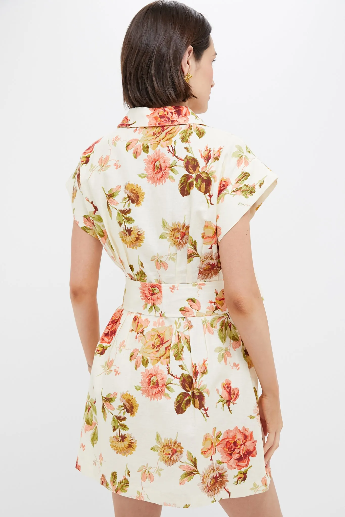 Romantic Floral Cotton Linen Mini Callie Dress sold by Tuckernuck product image thumbnail 4