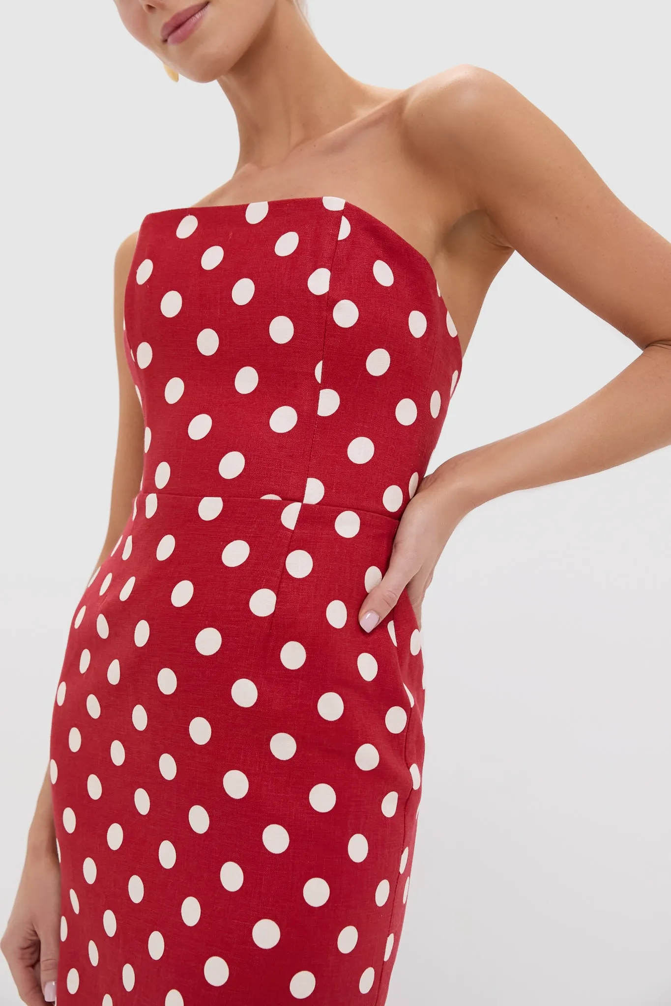 Polka Dot Romeo Strapless Dress sold by Tuckernuck product image thumbnail 5