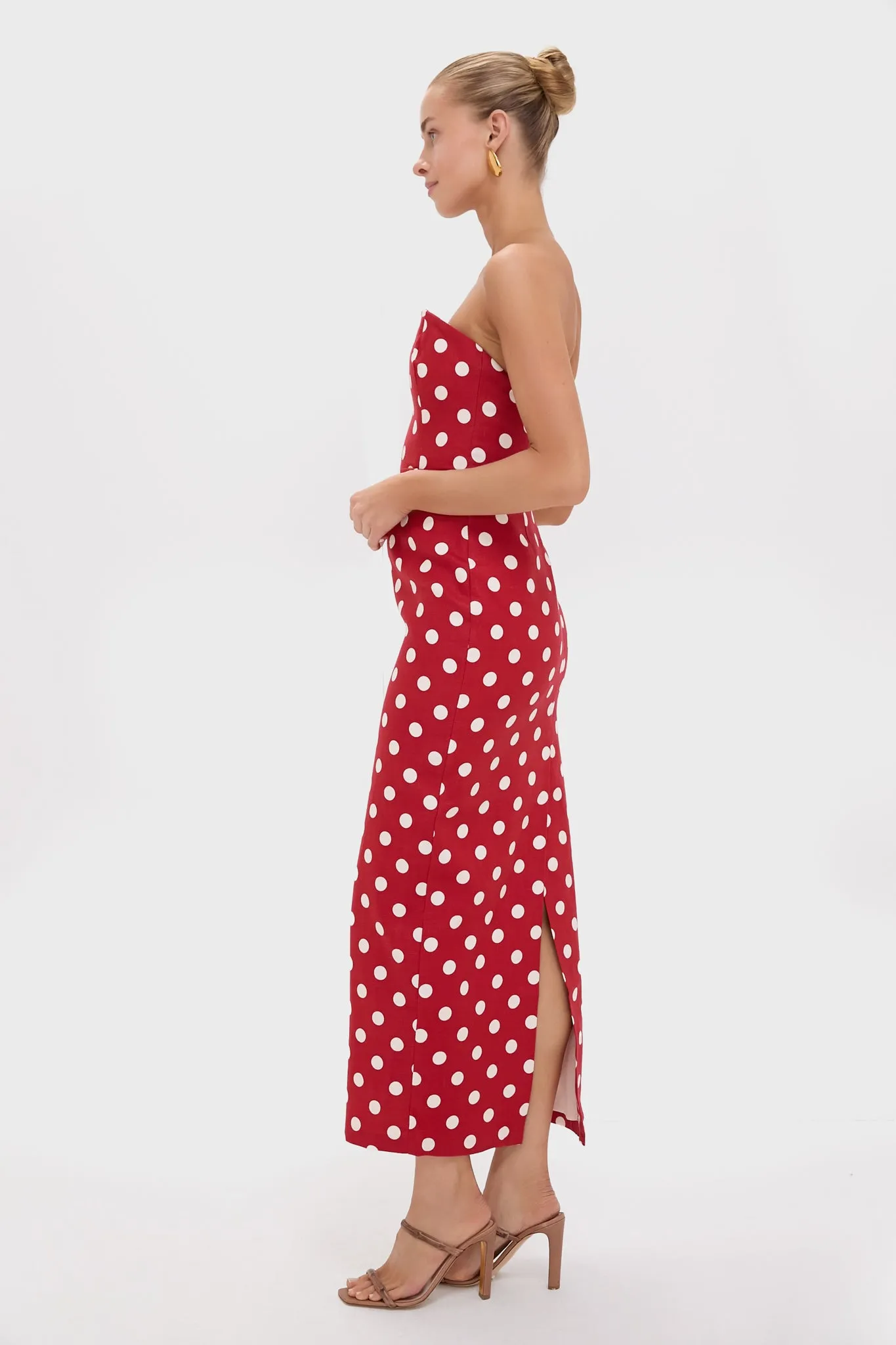 Polka Dot Romeo Strapless Dress sold by Tuckernuck product image thumbnail 3