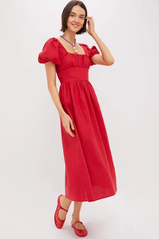 Red Dalia Midi Dress sold by Tuckernuck