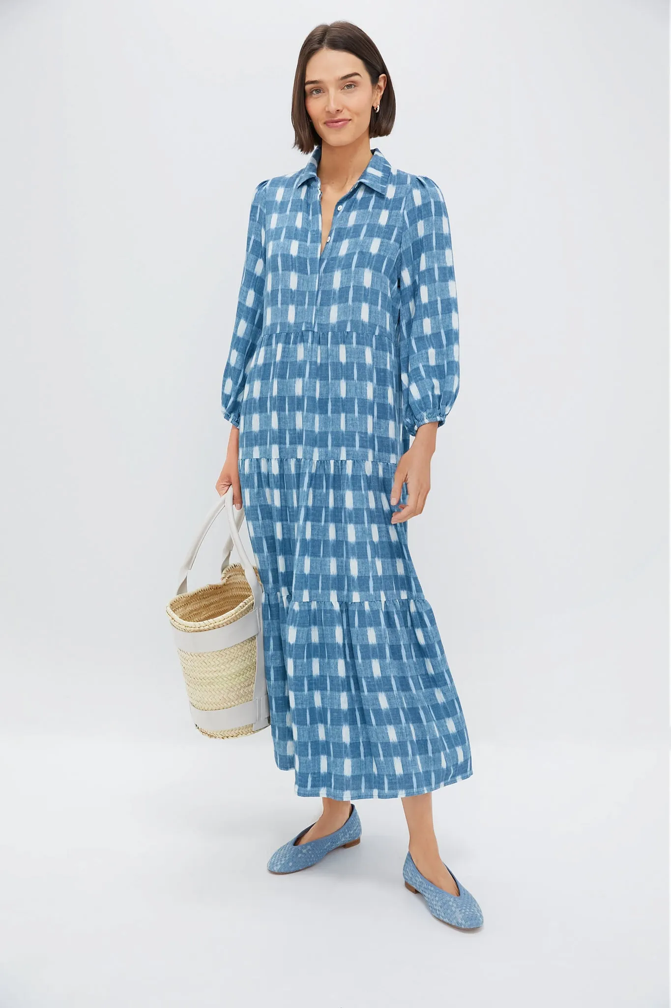 Blue Ikat Mabel Maxi Dress sold by Tuckernuck product image thumbnail 3