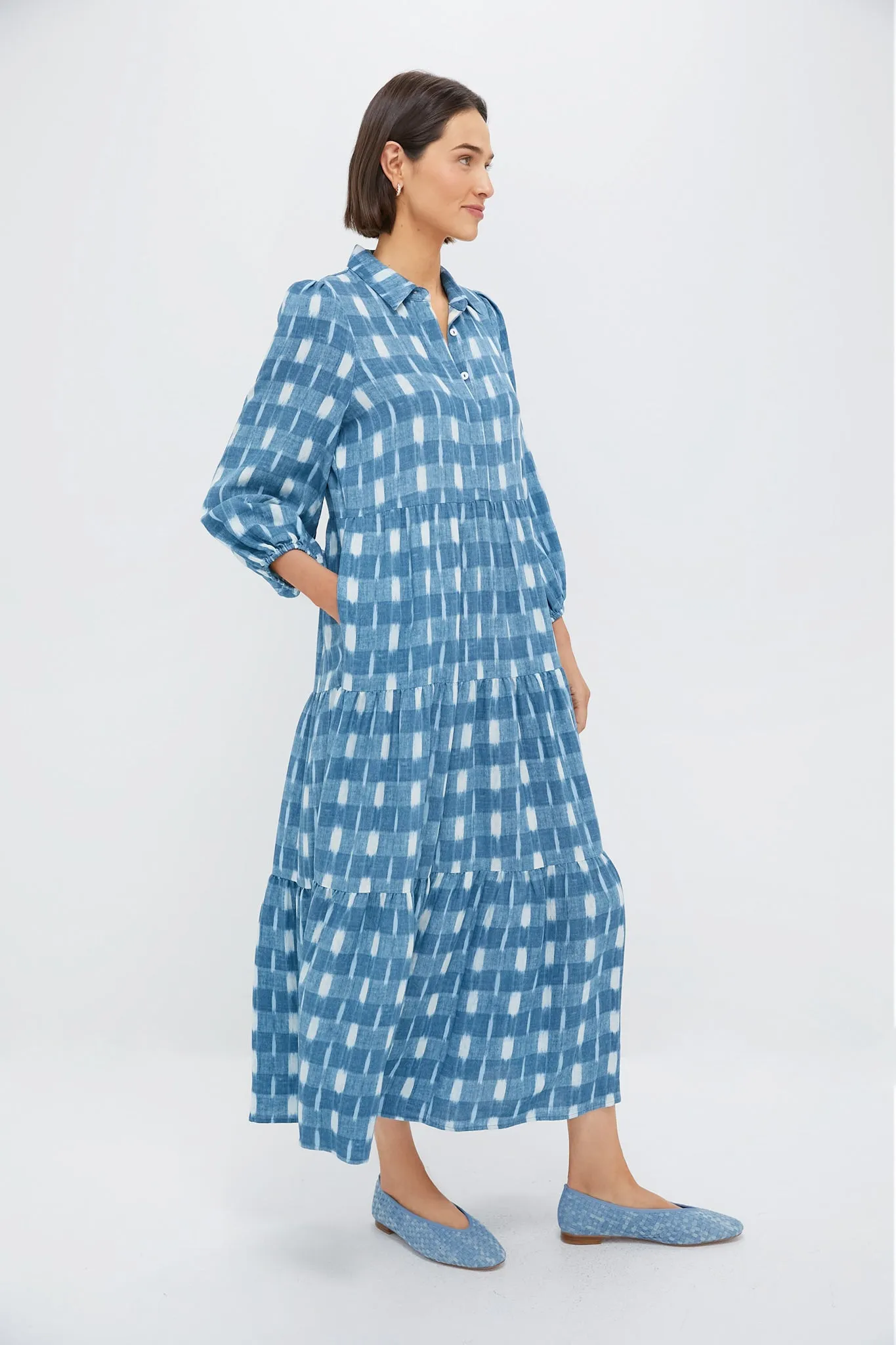 Blue Ikat Mabel Maxi Dress sold by Tuckernuck product image thumbnail 4