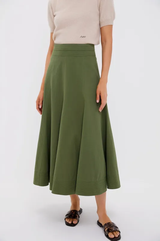 Olive Green Brynn Skirt sold by Tuckernuck