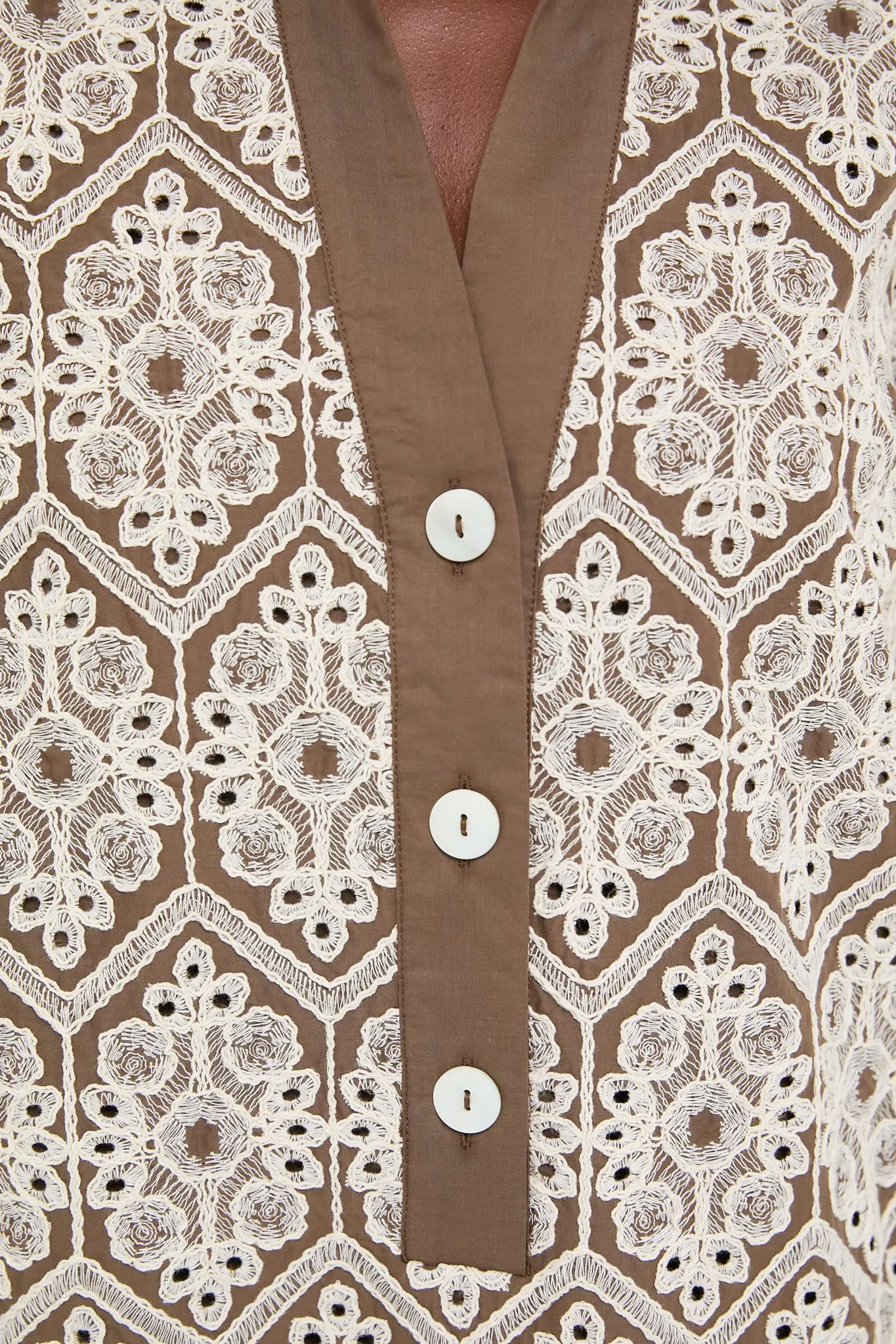 Mocha Mousse Lace Collier Dress sold by Tuckernuck product image thumbnail 5