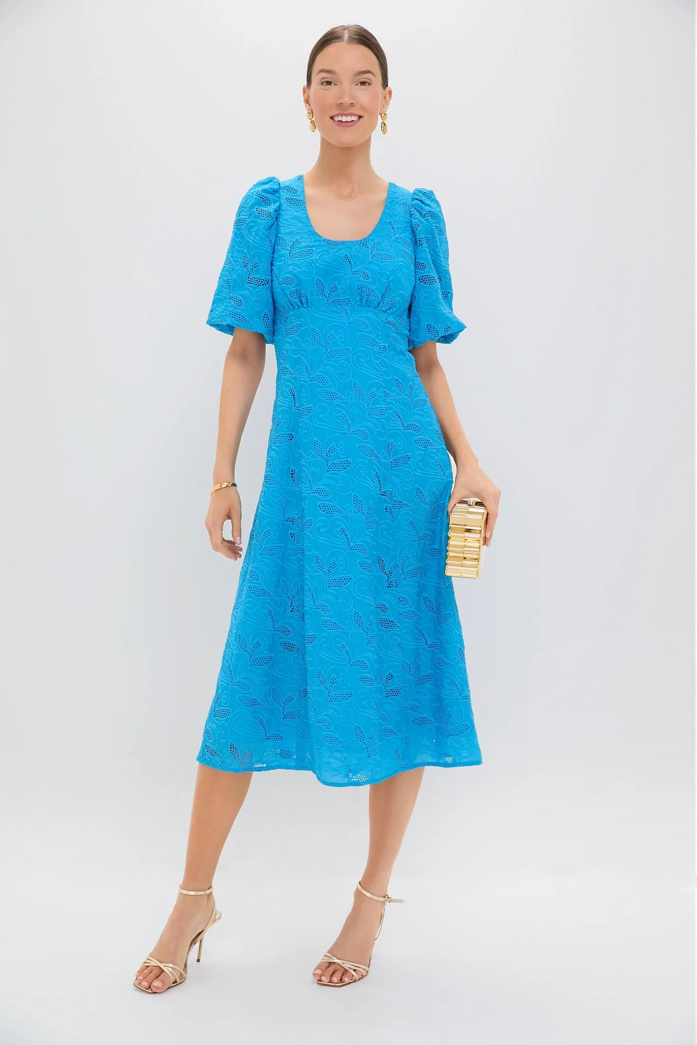 Azure Eyelet Ainsley Midi Dress sold by Tuckernuck product image thumbnail 2