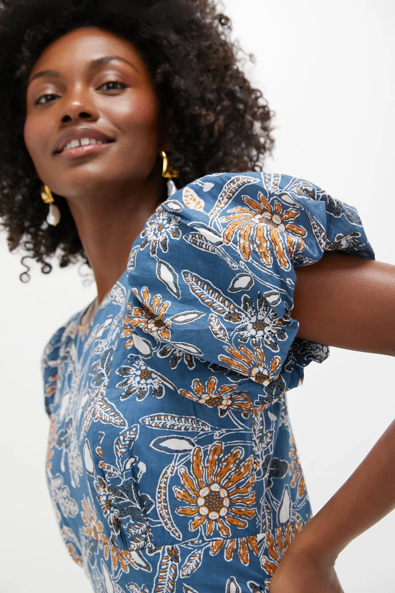 Magnolia Floral Print Leslie Midi Dress sold by Tuckernuck product image thumbnail 5