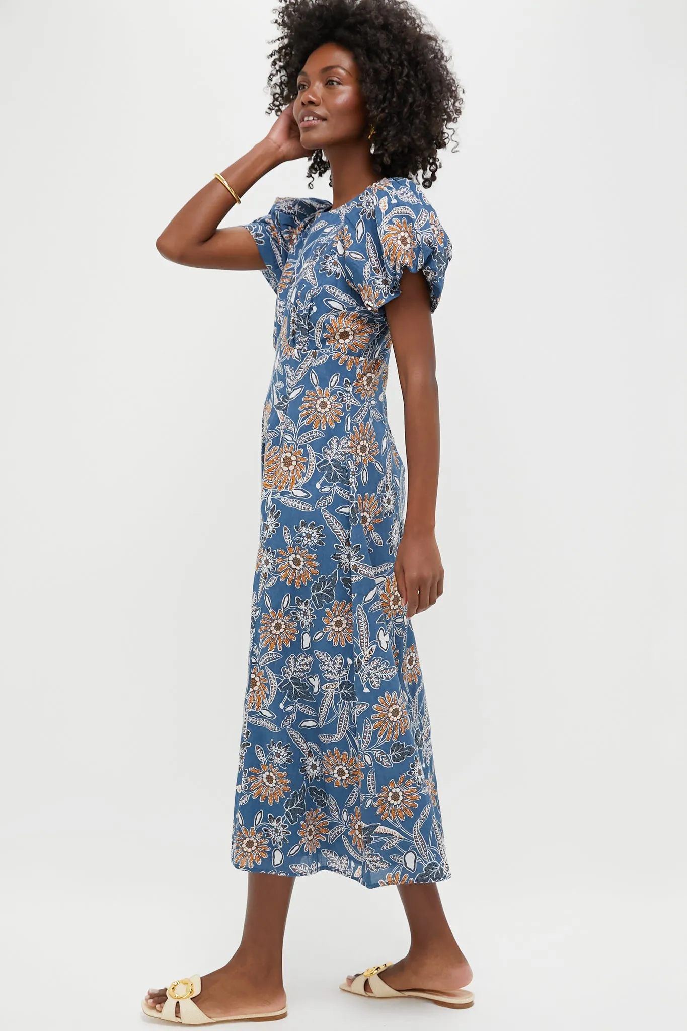 Magnolia Floral Print Leslie Midi Dress sold by Tuckernuck product image thumbnail 3