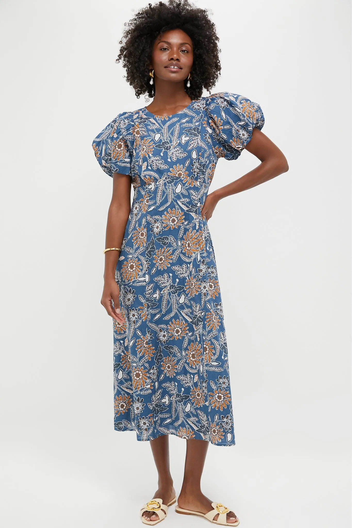 Magnolia Floral Print Leslie Midi Dress sold by Tuckernuck
