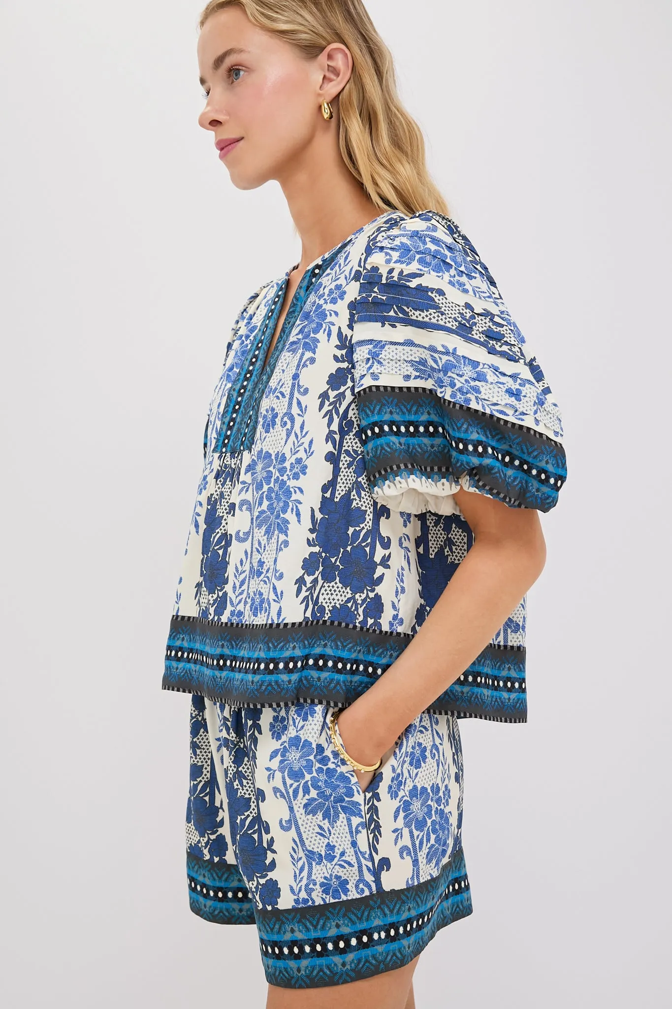 Bondi Blues Viscose Dina Blouse sold by Tuckernuck product image thumbnail 3