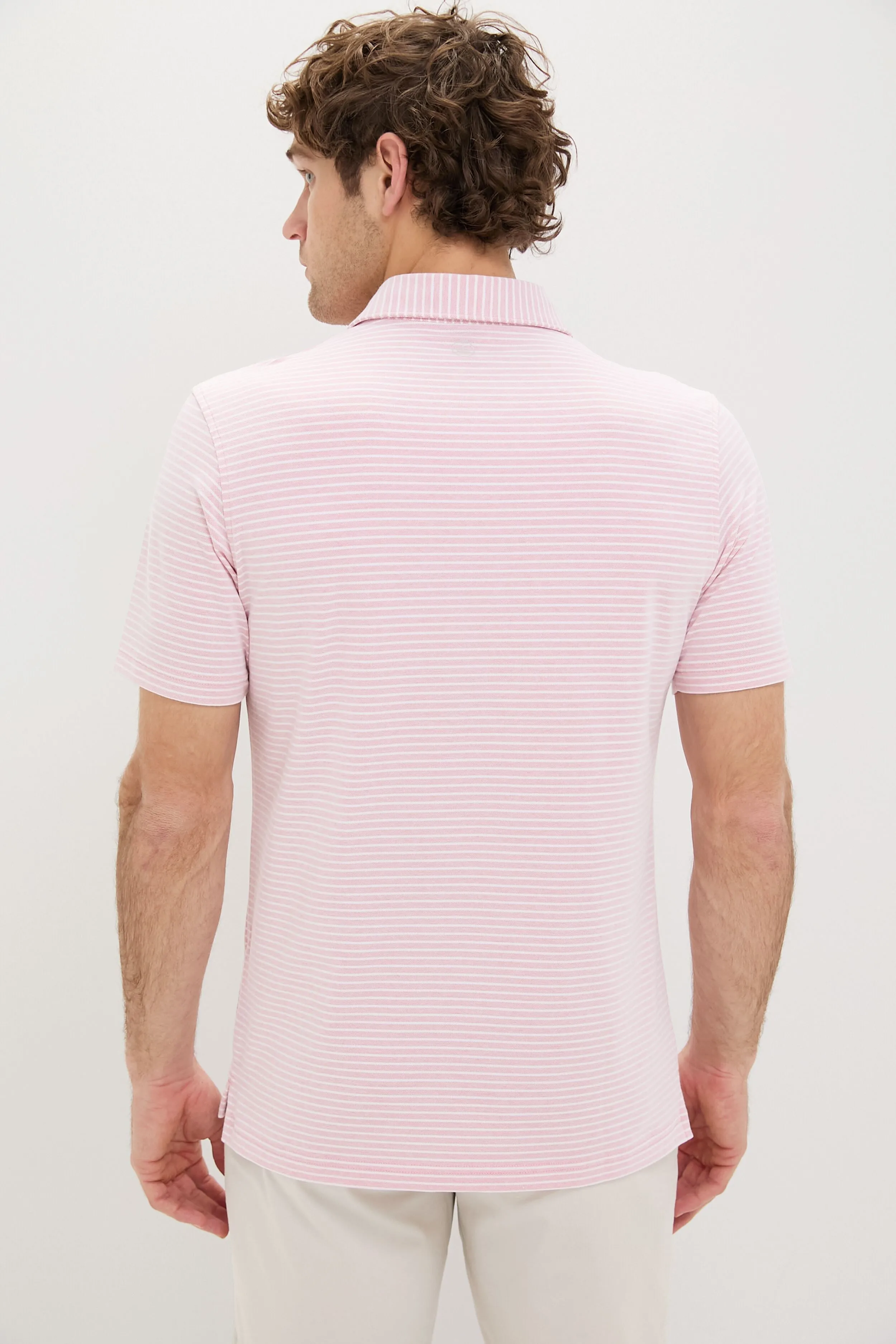Pink Crepe Albatross Cotton Blend Pique Polo sold by Tuckernuck product image thumbnail 5