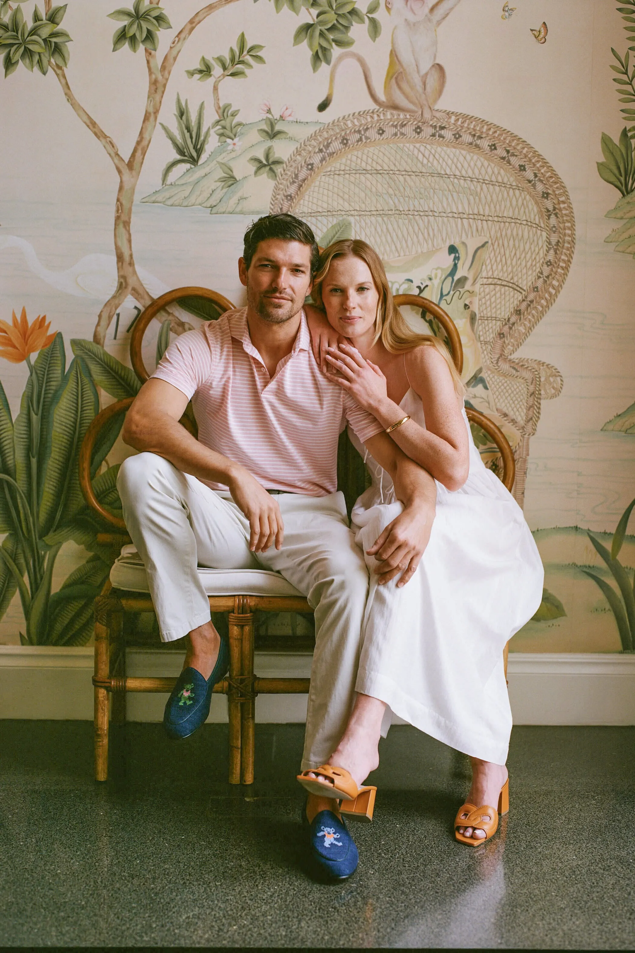 Pink Crepe Albatross Cotton Blend Pique Polo sold by Tuckernuck product image thumbnail 2