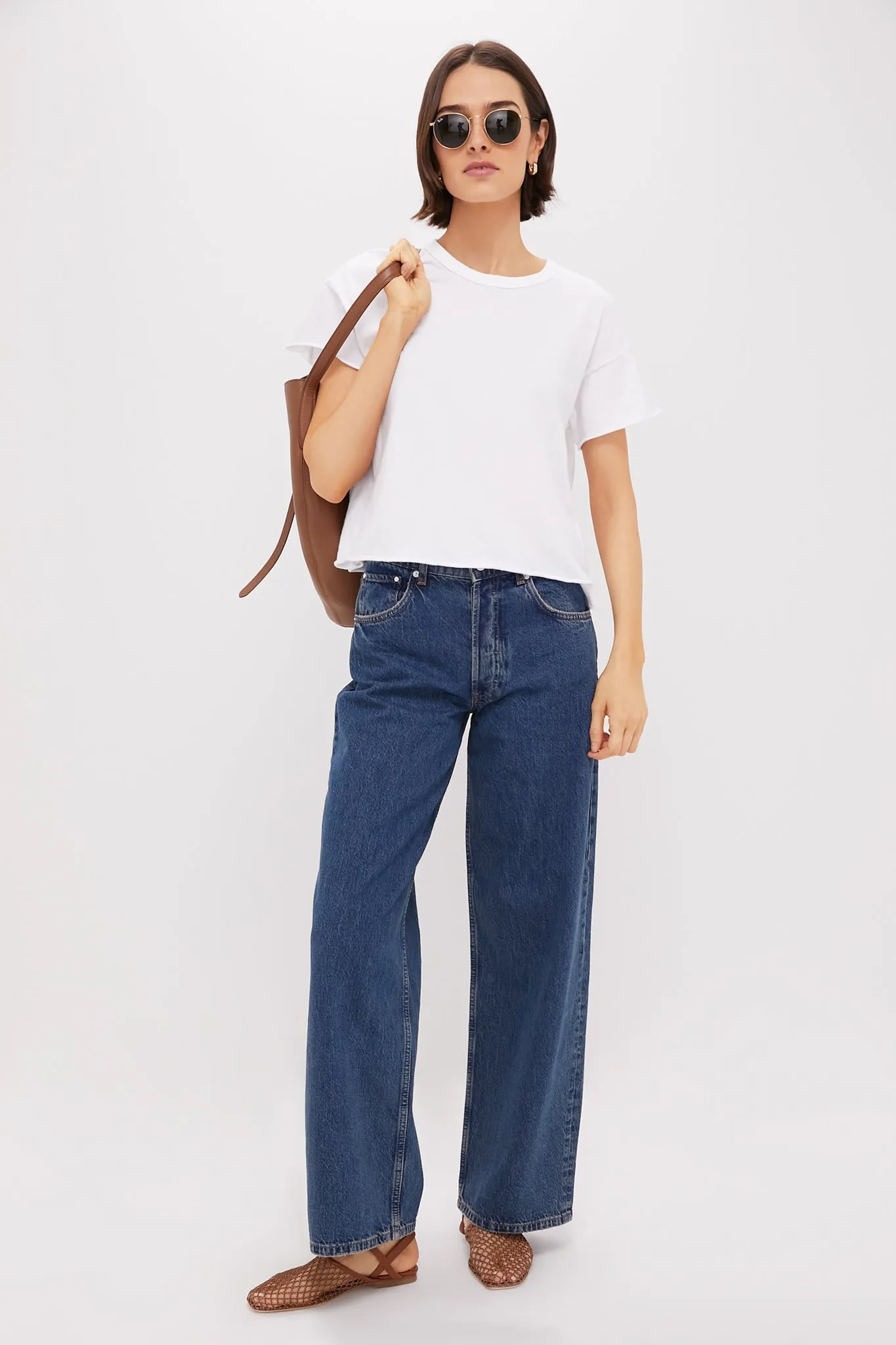 True White The Crop Tee sold by Tuckernuck product image thumbnail 2