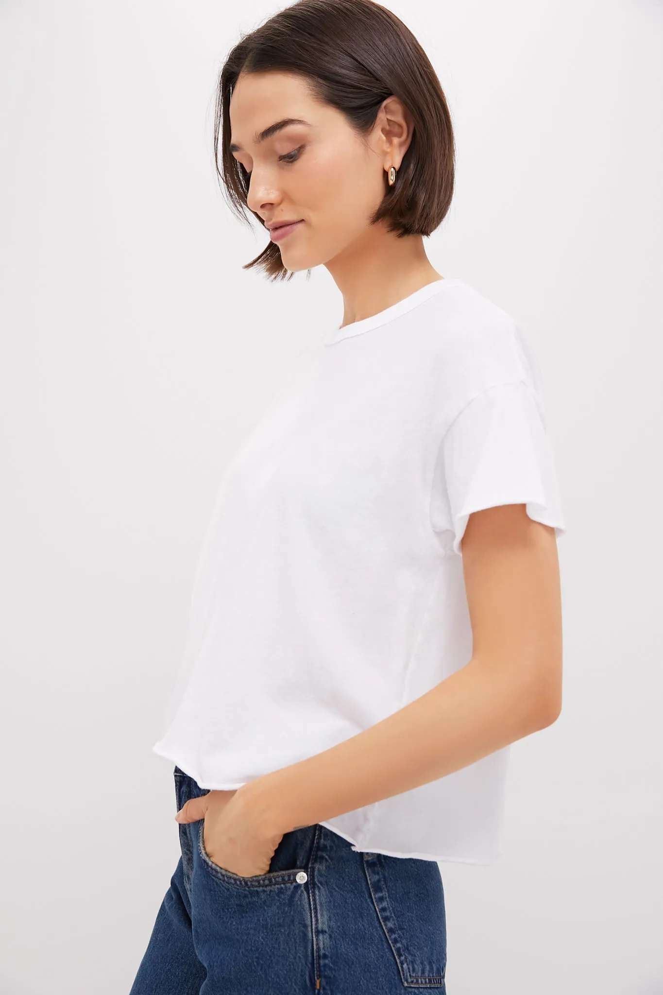 True White The Crop Tee sold by Tuckernuck product image thumbnail 3