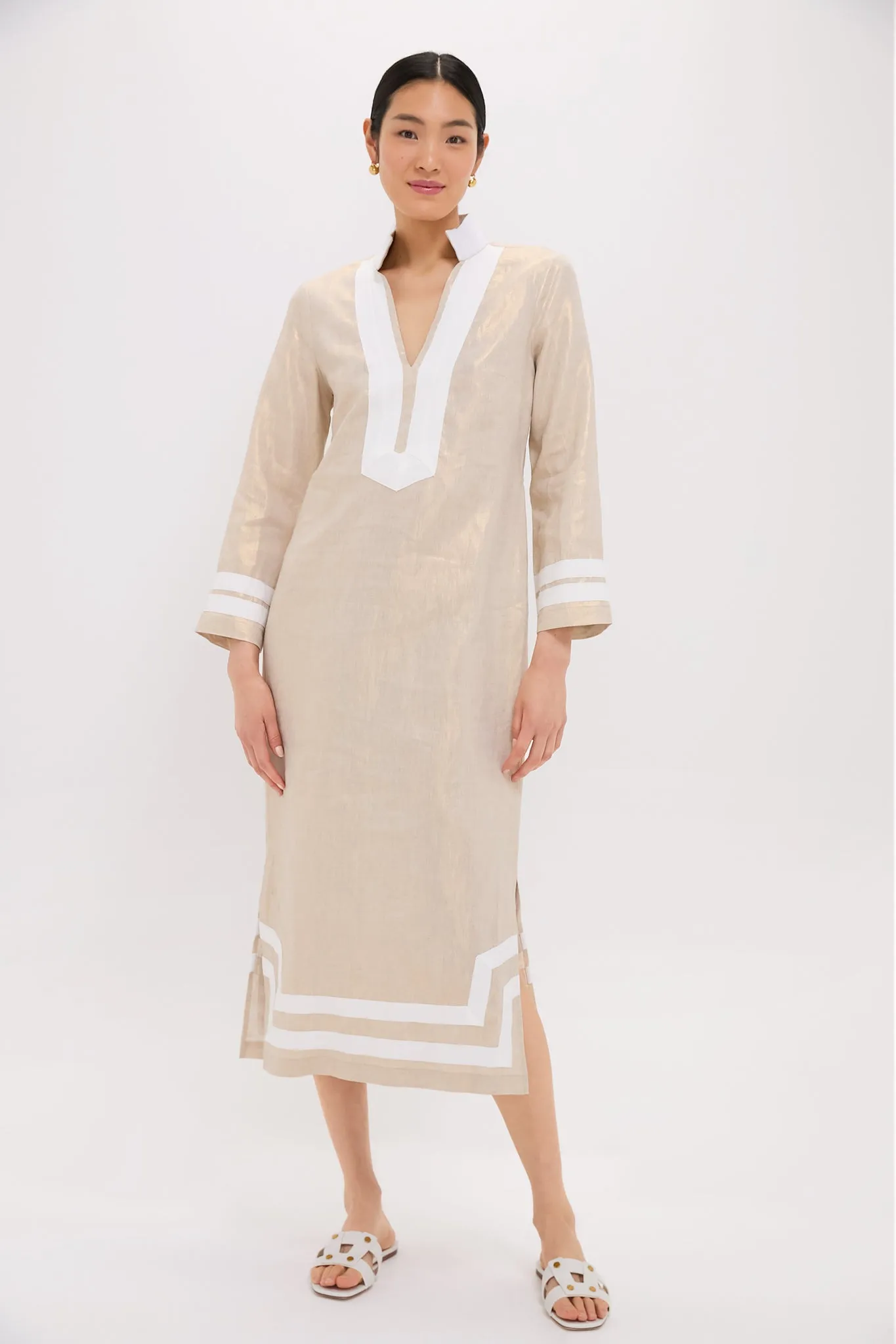 Gold Long Sleeve Classic Maxi Tunic Dress sold by Tuckernuck